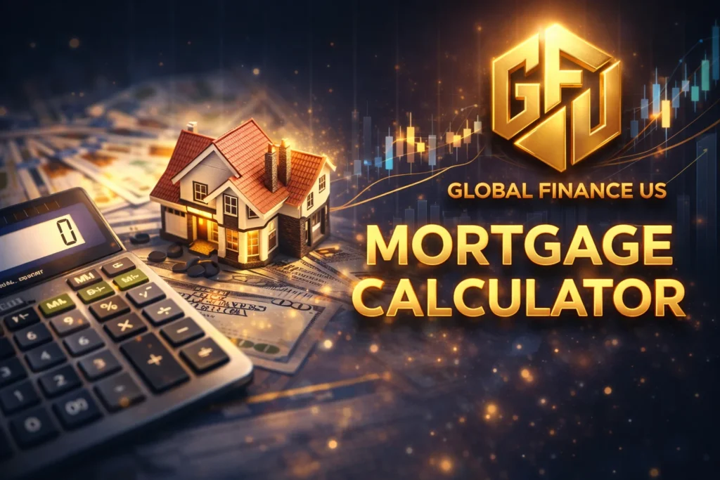 Mortgage calculator with house model and financial chart – calculate home loan payments in the USA | Global Finance US