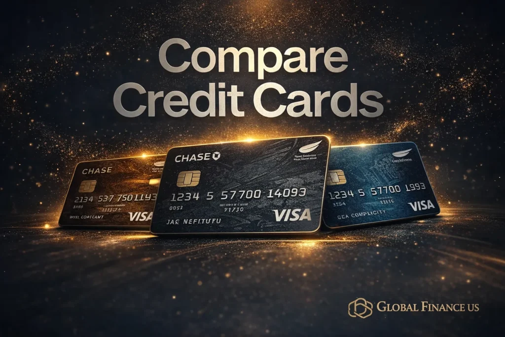 Compare credit cards side by side – best rewards credit cards USA with cashback, travel points, and low APR options